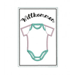 ITH - Postkarte "Willkommen" Baby Body